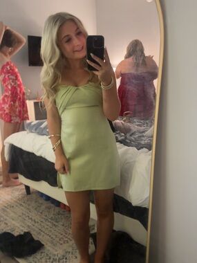 noname mini dress green Whimsical Button-Down Dress